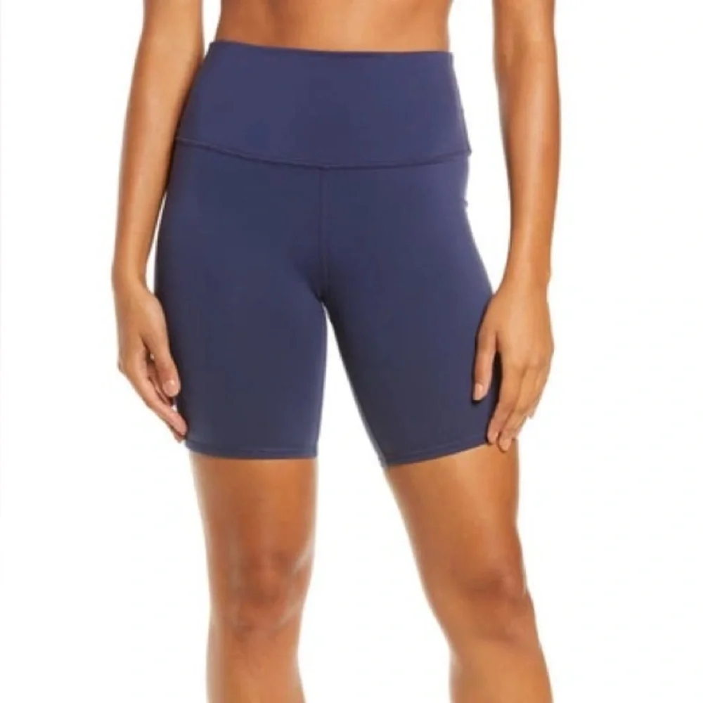 ALO Yoga High-Rise Navy Bike Shorts